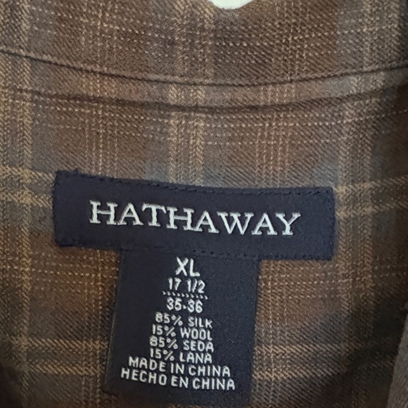 Hathaway Mens Silk Shirt - Picture 2 of 4